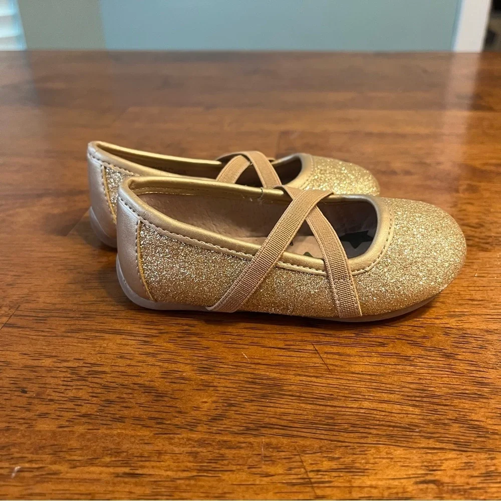 Livie & Luca Aurora Gold sparkle Glitter Dress Shoes size 5